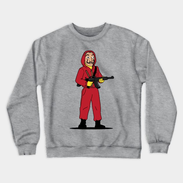 Dali La Casa de Papel (Money Heist) Crewneck Sweatshirt by vo_maria